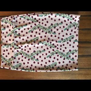 Cranberry Pencil Skirt